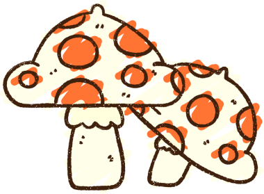 Bir insan tarafından çizilmiş Toadstool Tebeşiri