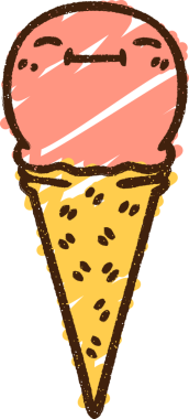 Bir insan tarafından çizilmiş dondurma tebeşiri.