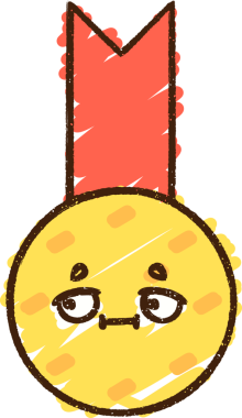 Bir insan tarafından çizilen Altın Madalya Tebeşiri