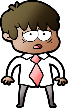 Bir insan tarafından çizilmiş bitkin çocuk çizgi filmi.