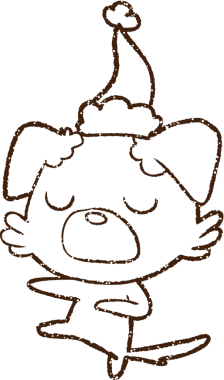 Bir insan tarafından çizilen Dans Eden Köpek Kömürü