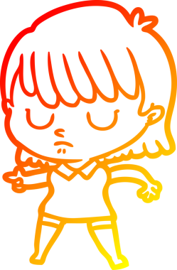 Bir insan tarafından çizilmiş bir karikatür kadın çizimi