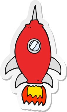 Bir insan tarafından çizilmiş bir uzay gemisinin çıkartması.