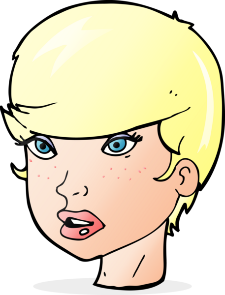 Bir insan tarafından çizilmiş güzel kadın yüzü.