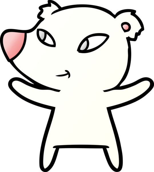 Bir insan tarafından çizilmiş kutup ayısı karikatürü