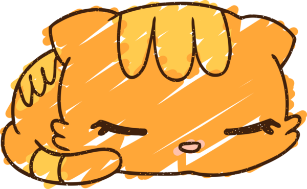 Uyuyan Kedi Tebeşiri Bir insan tarafından çizilmiş