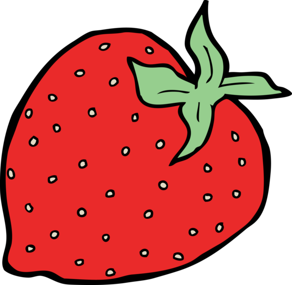 Bir insan tarafından çizilmiş çilek çizgi filmi.