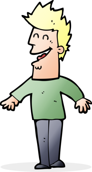 Bir insan tarafından çizilmiş mutlu bir adam.