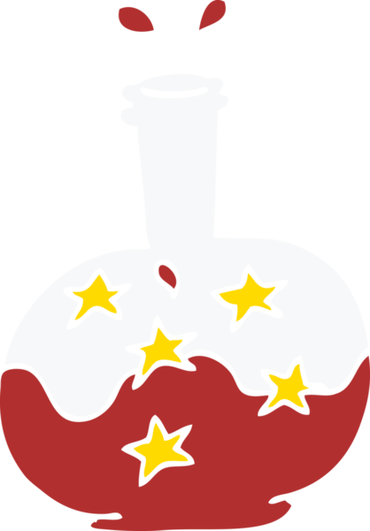 Bir insan tarafından çizilmiş sihirli iksir.