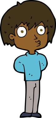 Bir insan tarafından çizilmiş çizgi film çocuğu etkiledi.