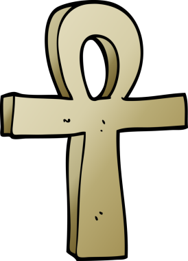 bir insan tarafından çizilmiş karalama ankh sembolü