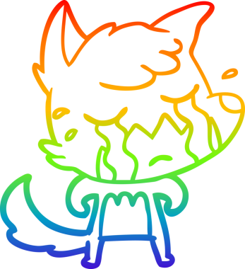 bir insanın çizdiği gökkuşağı gradyanı çizimi