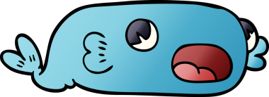 Bir insan tarafından çizilmiş bir balık karalaması.