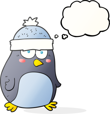 Bir insan tarafından çizilmiş serbest çizim baloncuk pengueni.