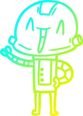 Bir insan tarafından çizilmiş soğuk gradyan robot çizimi