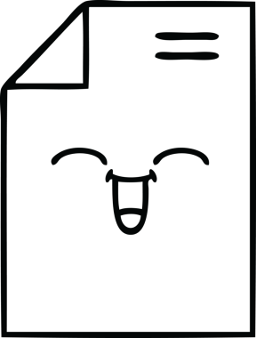 Bir insan tarafından çizilmiş bir kağıt parçasının çizgi çizimi