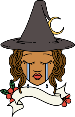 Retro Dövme Tarzı İnsan Cadı Yüzü Bir İnsan Tarzı Çizmiş