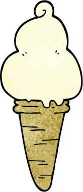 Bir insan tarafından çizilmiş karikatür dondurması.