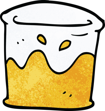 Bir insan tarafından çizilmiş cam bardakta karalama içeceği.