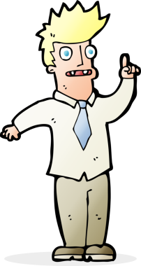 Bir insan tarafından çizilmiş bir fikri olan çizgi film adamı.