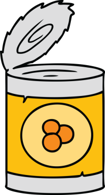 Bir insan tarafından çizilmiş bir kutu şeftali karalaması.