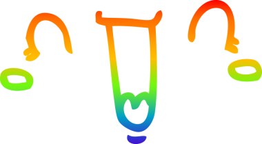 gökkuşağı gradyanı çizimi bir insan tarafından çizilmiş mutlu bir çizgi film yüzü