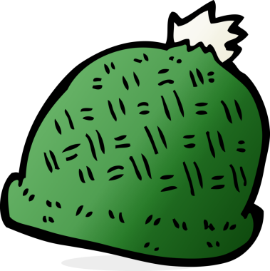 Bir insan tarafından çizilmiş bir kış şapkası.