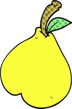 Bir insan tarafından çizilmiş armut karalaması.