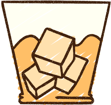 Bir insan tarafından çizilmiş Whisky Glass Tebeşiri