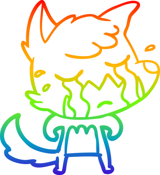 bir insanın çizdiği gökkuşağı gradyanı çizimi