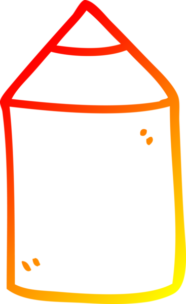 Bir insan tarafından çizilmiş karikatür renkli bir kalemin sıcak çizgi çizimi