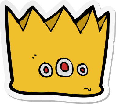 Bir insan tarafından çizilmiş bir karikatür tacı.