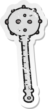 Bir insan tarafından çizilmiş ortaçağ çizgi filminin gerilmiş yapıştırması.