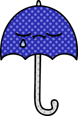 Bir insan tarafından çizilmiş bir şemsiye çizgi filmi.