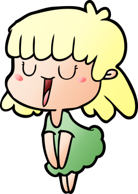 Bir insan tarafından çizilmiş karikatür kadın.