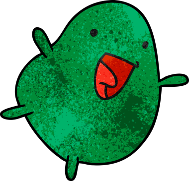 desenli çizgi film çizimi kawaii bir insan tarafından çizilmiş sevimli mutlu fasulye.