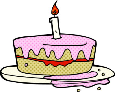 Bir insan tarafından çizilmiş çizgi film pastası.