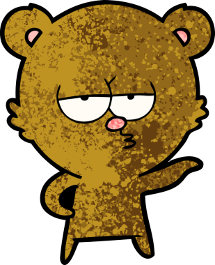 Bir insan tarafından çizilmiş bir çizgi film karakteri.