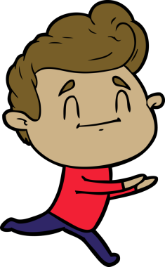 Bir insan tarafından çizilmiş bir karikatür adam.