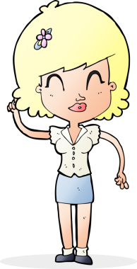 Bir insan tarafından çizilmiş güzel bir kadın çizgi filmi.