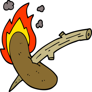 Bir insan tarafından çizilmiş bir sosislinin karalaması.