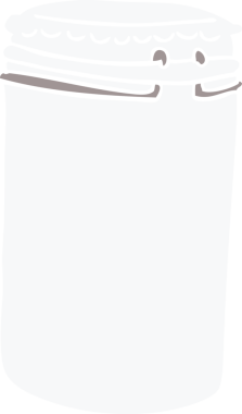 Bir insan tarafından çizilmiş karalama saklama kavanozu.