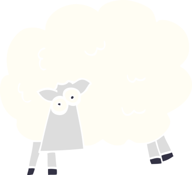 Bir insan tarafından çizilmiş komik koyunlar.