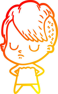 Bir insan tarafından çizilmiş bir karikatür kadın çizimi