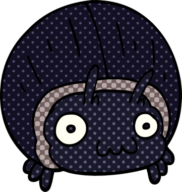 karikatür bir insan tarafından çizilmiş dev bir böcek