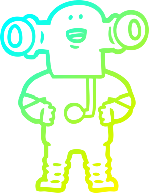 Bir insan tarafından çizilmiş, soğuk bir çizgi roman çizimi.