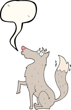 Bir insan tarafından çizilmiş serbest konuşma balonu çizgi film kurdu.