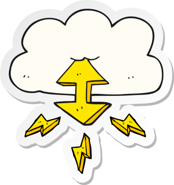 Bir insan tarafından çizilmiş dijital bir karikatür etiketi.