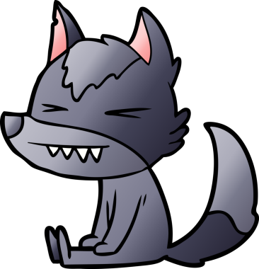 Bir insan tarafından çizilmiş kızgın kurt çizgi filmi.