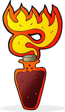 Bir insan tarafından çizilmiş karikatür iksiri